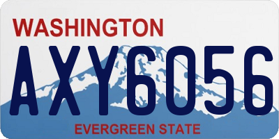 WA license plate AXY6056