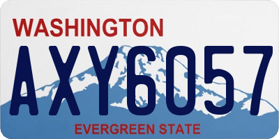 WA license plate AXY6057