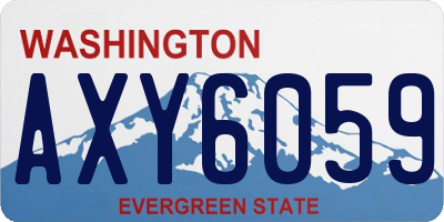 WA license plate AXY6059