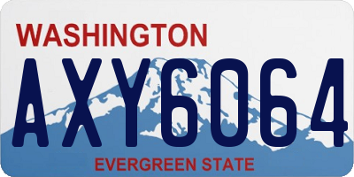 WA license plate AXY6064