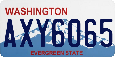 WA license plate AXY6065