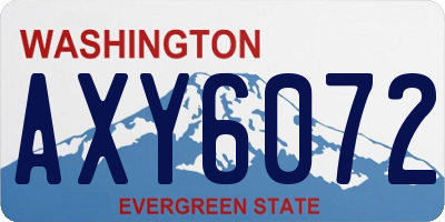 WA license plate AXY6072
