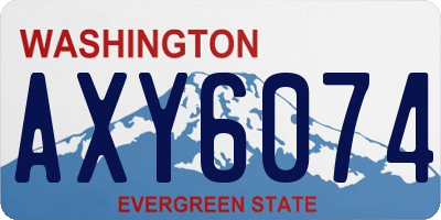 WA license plate AXY6074