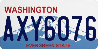 WA license plate AXY6076