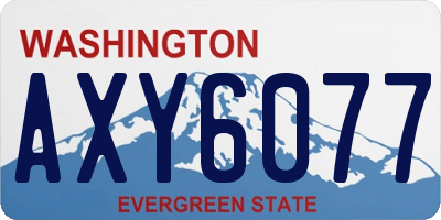WA license plate AXY6077