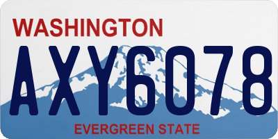 WA license plate AXY6078