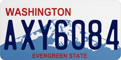 WA license plate AXY6084