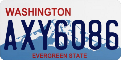 WA license plate AXY6086