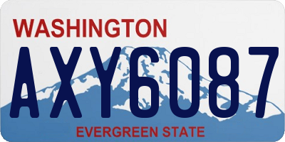 WA license plate AXY6087