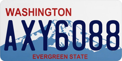 WA license plate AXY6088