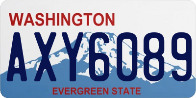 WA license plate AXY6089