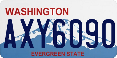 WA license plate AXY6090