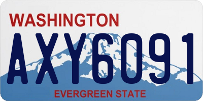 WA license plate AXY6091