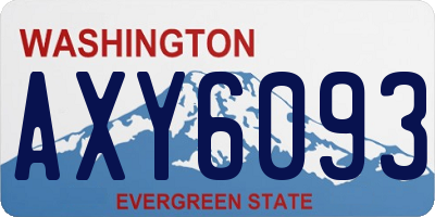 WA license plate AXY6093