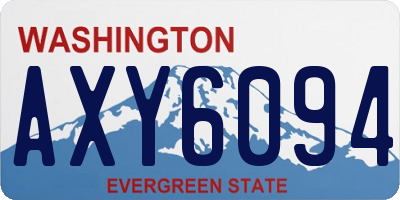 WA license plate AXY6094