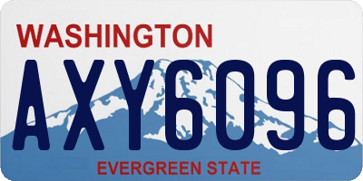 WA license plate AXY6096