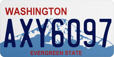 WA license plate AXY6097