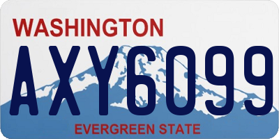 WA license plate AXY6099
