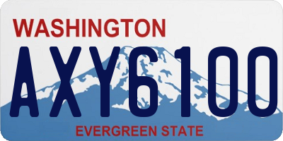 WA license plate AXY6100