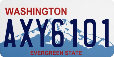 WA license plate AXY6101
