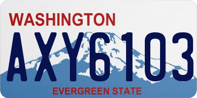 WA license plate AXY6103