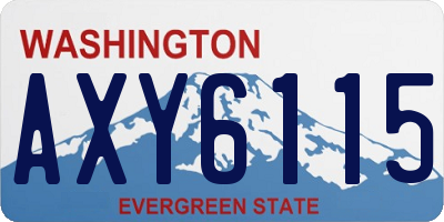 WA license plate AXY6115