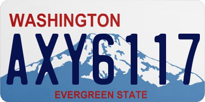WA license plate AXY6117