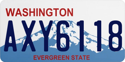 WA license plate AXY6118