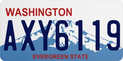 WA license plate AXY6119