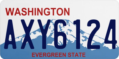 WA license plate AXY6124