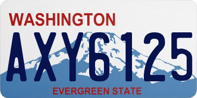 WA license plate AXY6125