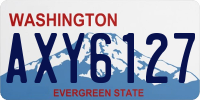 WA license plate AXY6127