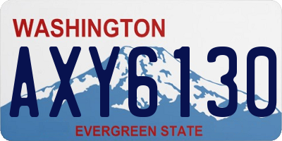 WA license plate AXY6130