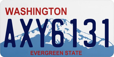 WA license plate AXY6131