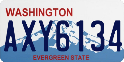 WA license plate AXY6134