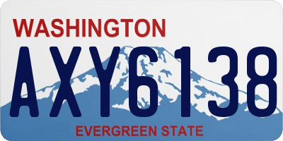WA license plate AXY6138