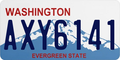 WA license plate AXY6141