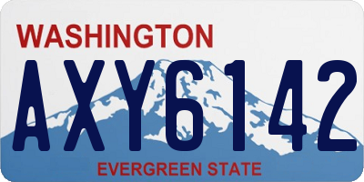 WA license plate AXY6142