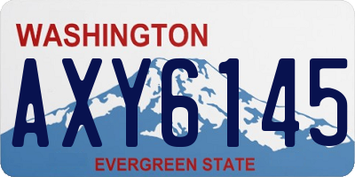 WA license plate AXY6145