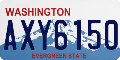 WA license plate AXY6150