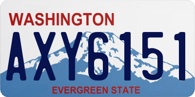 WA license plate AXY6151