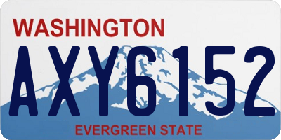 WA license plate AXY6152