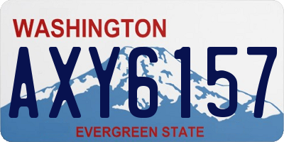 WA license plate AXY6157