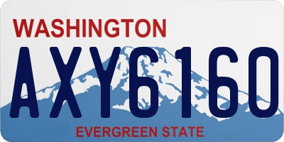 WA license plate AXY6160