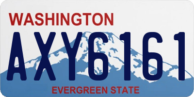 WA license plate AXY6161