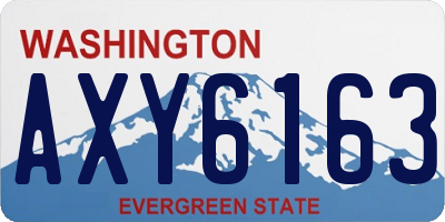 WA license plate AXY6163