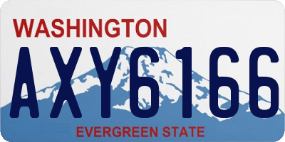 WA license plate AXY6166