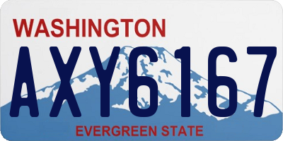 WA license plate AXY6167