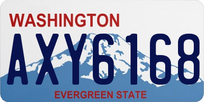 WA license plate AXY6168