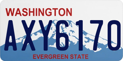WA license plate AXY6170